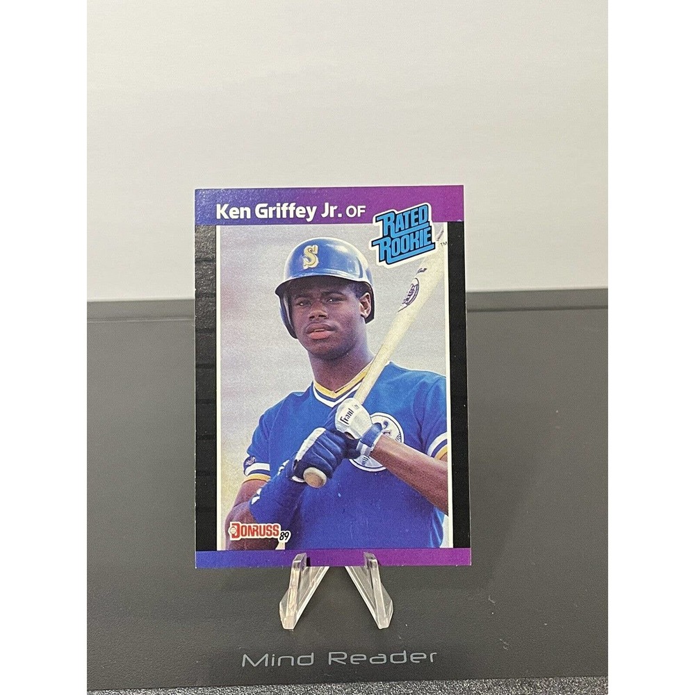 1989 Donruss Rated Rc Ken Griffey Jr Card #33 Seattle Mariners Error Blue Dot